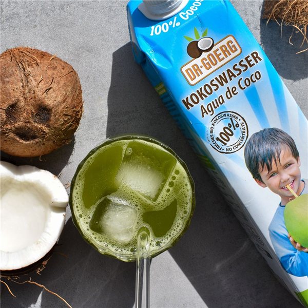 Agua de coco BIO Premium Dr.Goerg se traduce al francés como:

"Eau de coco BIO Premium Dr.Goerg"-detalle