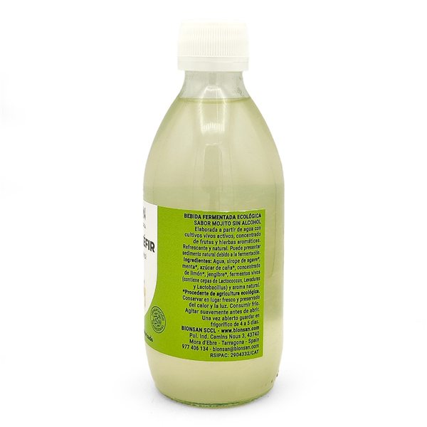 Agua de Kéfir Mojito sin alcohol 33cl-lateral