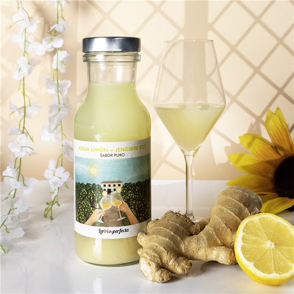 Agua Limón + Jengibre Ecológico: Pack 7 botellas 785ml  + Regalito “La Imperfecta”-detalle