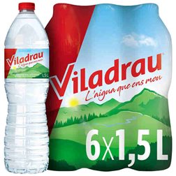 Eau minérale Vidaqua bouteille de 1,5 L (lot de 6 unités)