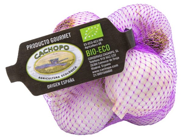 Ajo Morado Español, Malla 250gr-izquierda