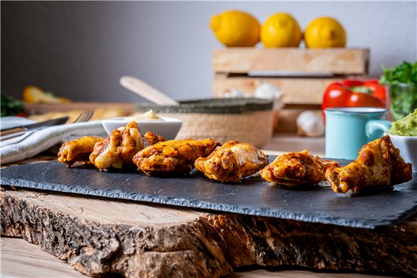 Barbecued chicken wings-trasera