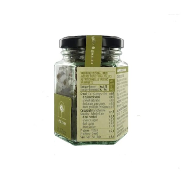 Capers in Sea Salt Medium La Nicchia Pantelleria 90g-detalle