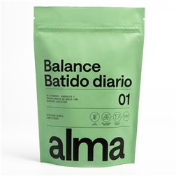 ALMA BALANCE Batido Diario 300g (30 Dosis) | Complemento Alimenticio con Espirulina, Vitaminas B12, C, D, Zinc, Magnesio y Prebióticos Adaptógenos como Ashwagandha | Greens Suplemento | Supergreens | Energía y Bienestar
