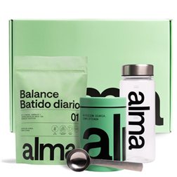 ALMA BALANCE Batido Diario Welcome Pack 300g (30 Dosis) | Complemento Alimenticio con Espirulina, Vitaminas B12, C, D, Zinc, Magnesio y Prebióticos Adaptógenos como Ashwagandha | Energía y Bienestar
