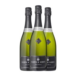 Alsina & Sardà Brut Cava Reserva Bio — Biológico 75 cl Vegano Espumoso Blanco (Caja de 3 unidades)