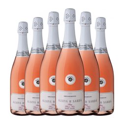 Alsina & Sardà Pinot Negro Brut Cava 75 cl Espumoso Rosado (Caja de 6 unidades)