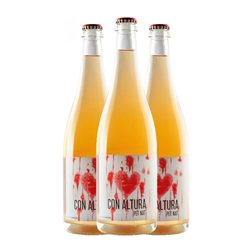 Alto Landón Con Altura Moscatel Seco Manchuela Pét-Nat Pétillant Naturel — Espumoso Natural Bio — Biológico 75 cl Vegano Vino Blanco (Caja de 3 unidades)