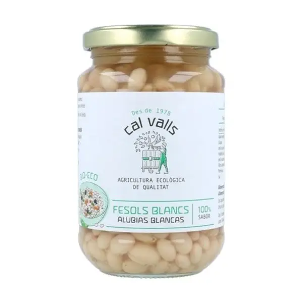 WHITE BEANS ORGANIC 350 GR GLASS