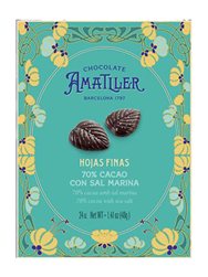 Amatller Hojas de Chocolate 70% Cacao con Sal Marina
