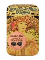 Amatller Feuilles de Chocolat 70% Cacao Boîte 30g