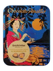 Amatller Schokoladenblätter mit Milch und Passionsfrucht