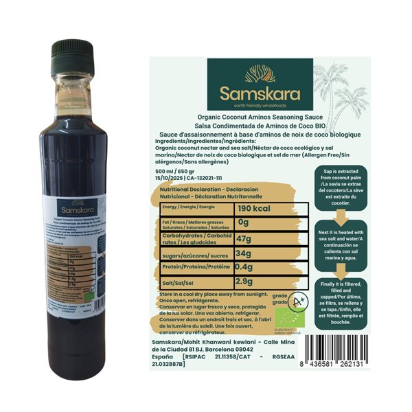 Aminos de Coco BIO - 500ml-detalle