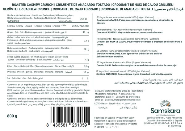Anacardo Tostado Premium - Envasados al Vacío - 800 g-detalle