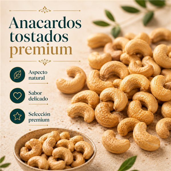 Premium Roasted Cashews - Vacuum Packed-izquierda