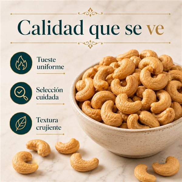 Premium Roasted Cashews - Vacuum Packed-trasera