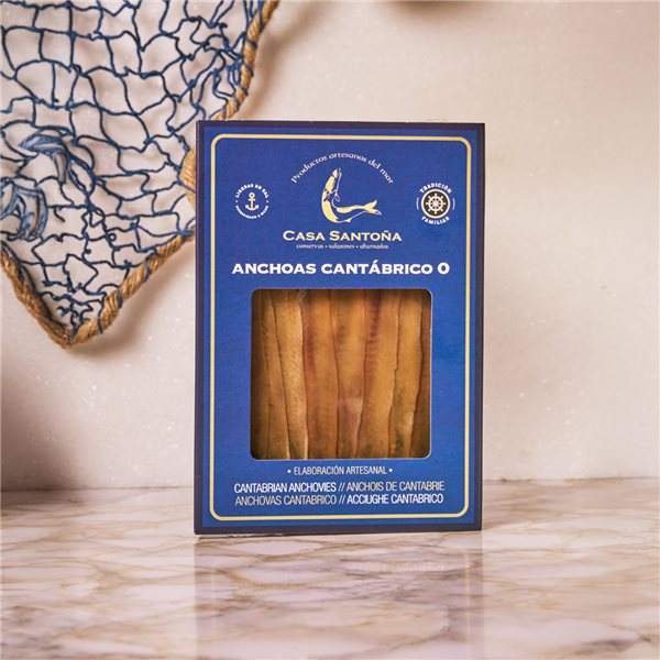 Kantabrische Sardellen 0 (8 Filets) - Tablett-detalle