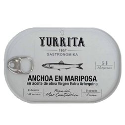 Anchoa en Mariposa 5/6 en Aceite de Oliva Yurrita 105g