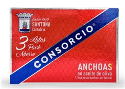 Anchoas Consorcio en Aceite de Oliva – Pack 3 Latas