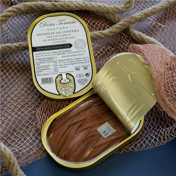 "Coastal Anchovies "Doña Tomasa" (12 large fillets) 100g"-detalle