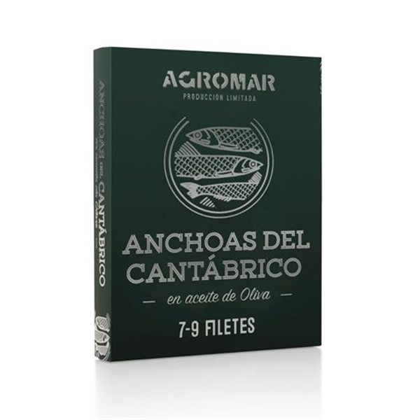 Anchois du Cantabre enfilets à l'huile d'olive, Agromar-lateral