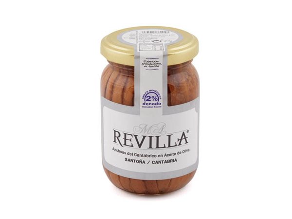 M.A. Revilla Anchovies - Glass Jar-detalle