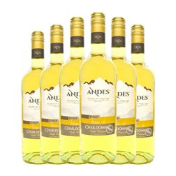 Andes Chardonnay Valle Central 75 cl Vino Blanco (Caja de 6 unidades)