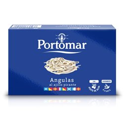 Anguille à l'ail épicée dans de l'huile d'olive Portomar