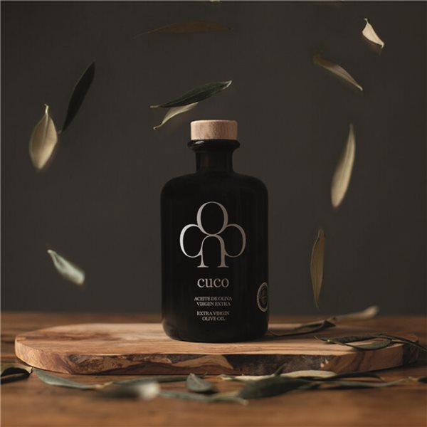 ANIDO CUCO Huile d'Olive Extra Vierge Premium Coupage – AOVE Récolte Précoce, Extraction à Froid <27°C, Notes d'Olive Verte, Origine Aragon (Espagne), 500 ml-izquierda