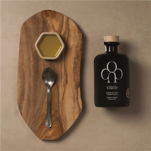 ANIDO CUCO Huile d'Olive Extra Vierge Premium Coupage – AOVE Récolte Précoce, Extraction à Froid <27°C, Notes d'Olive Verte, Origine Aragon (Espagne), 500 ml-trasera