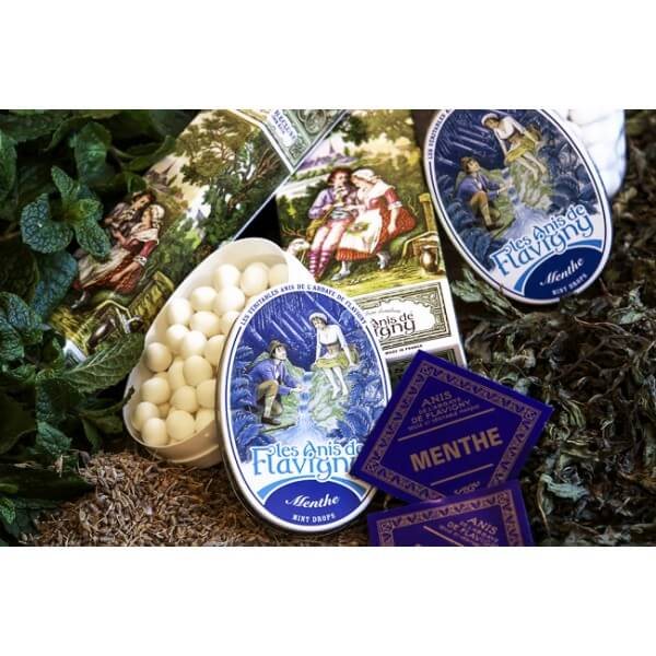 Anis de Flavigny "Mint" Oval Box 50g-detalle