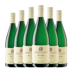 Anselmann Riesling Trocken — Seco Pfälz 1 L Vino Blanco (Caja de 6 unidades)