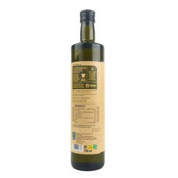 Huile d'olive extra vierge éthique. BIO 750 ml-detalle
