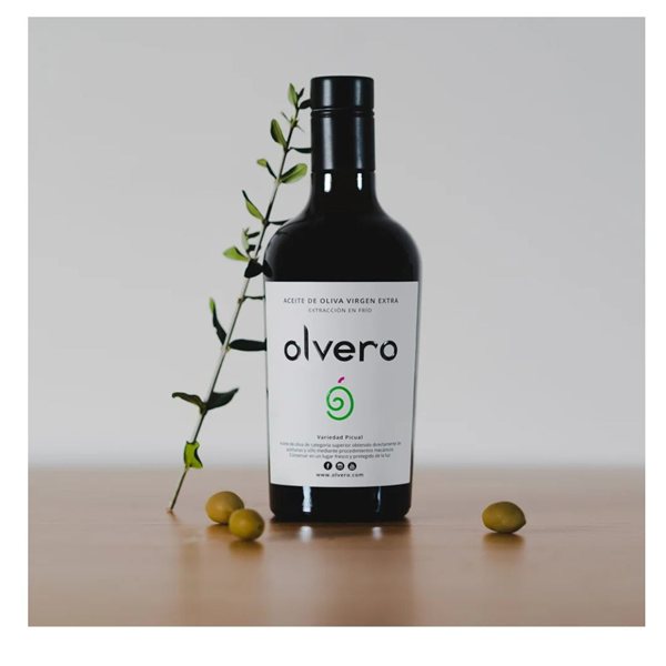 AOVE Picual Ecológico 500 ml Frutado Intenso Jaén, Olvero-izquierda