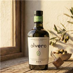 AOVE Picual Ecológico 500 ml Frutado Intenso Jaén, Olvero