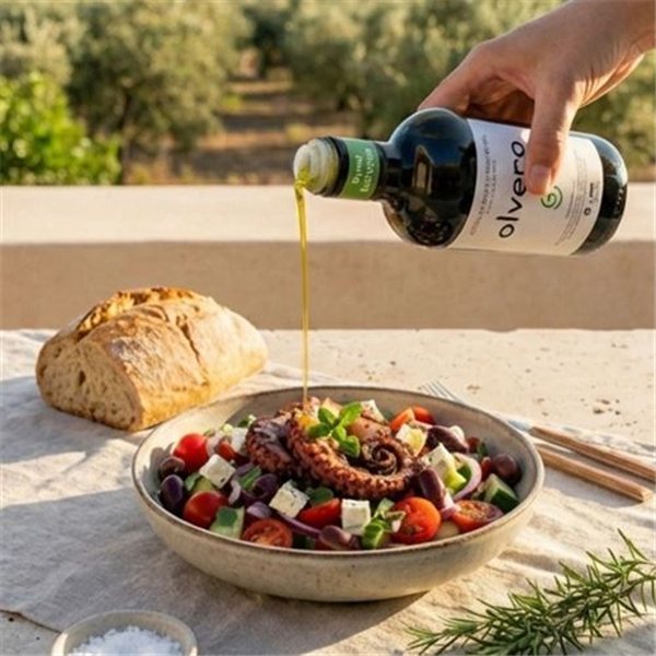 AOVE Picual Ecológico 500 ml Frutado Intenso Jaén, Olvero-trasera