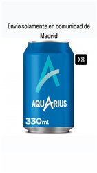 Aquarius Citron Offre pack de 8 canettes de 33cl (envoi uniquement dans la Communauté de Madrid)