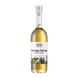 Aquavit Unterthurner Zwetschge Barrel — Barrica Botella Medium 50 cl Zwetschken — Ciruela