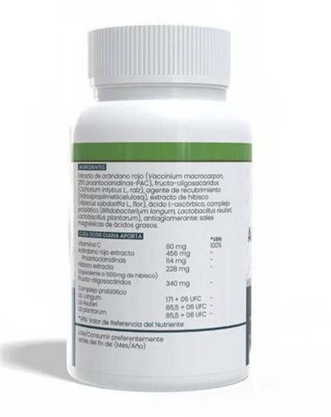 KONZENTRIERTE CRANBERRY + HIBISKUS + PROBIOTIKA 690 mg 90 Kapseln-lateral