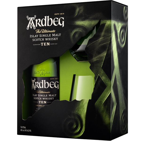 Ardbeg 10 Años + 2 copas-detalle