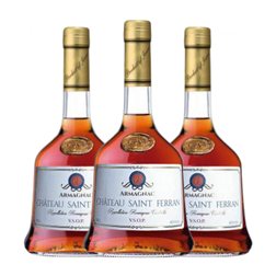 Armagnac Château Saint Ferran Bas Armagnac VSOP Very Superior Old Pale — Muy Superior Viejo 70 cl (Caja de 3 unidades)
