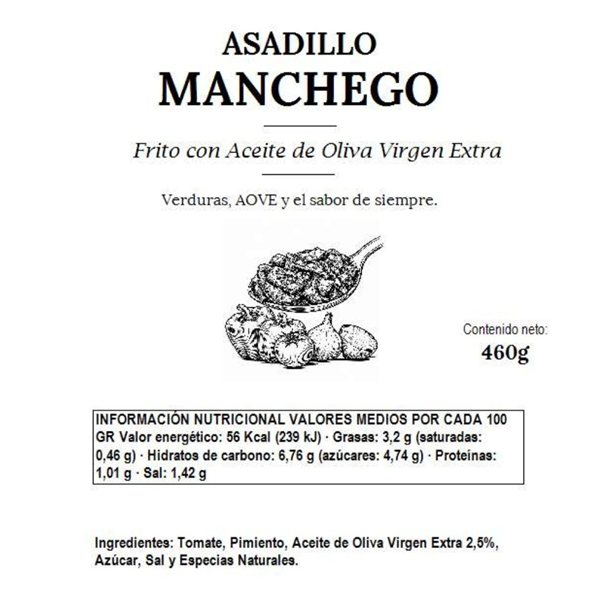 Asadillo manchego en conserva-detalle