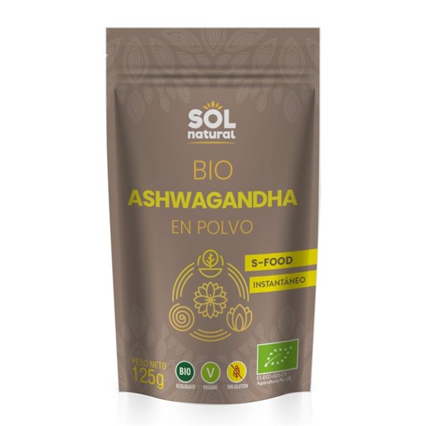Ashwagandha en polvo Bio 125g Sol Natural-detalle