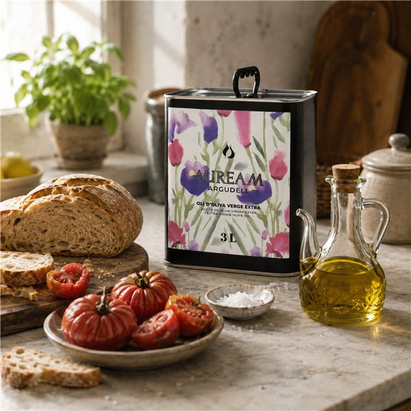 Auream Argudell 3L Canette – Huile d'Olive Extra Vierge de l'Empordà D.O.P. (100% Argudell)-trasera