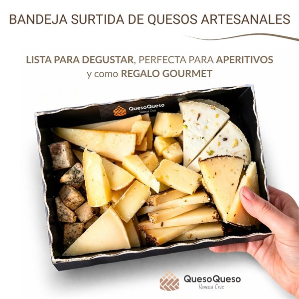 Plateau de fromages artisanaux découpés variés pour 4-6 personnes-izquierda