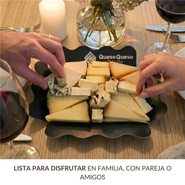 Plateau de fromages artisanaux découpés variés pour 4-6 personnes-trasera