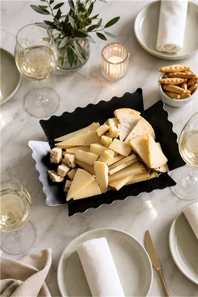 Plateau de fromages artisanaux coupés surprise-detalle