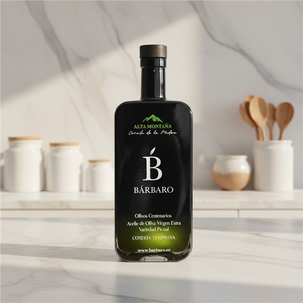 Bárbaro Alta Montaña Cosecha Temprana Picual 500ml-trasera