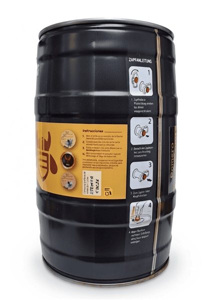 Fass 5 Liter Hydromel Beekinga mit integriertem Hahn-lateral
