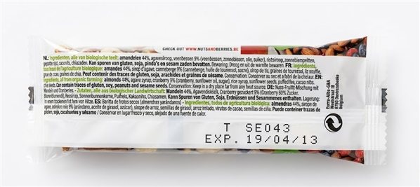 Barre amande myrtille 30 g noix-detalle